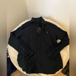 Frye Mens Black Button Down Shirt